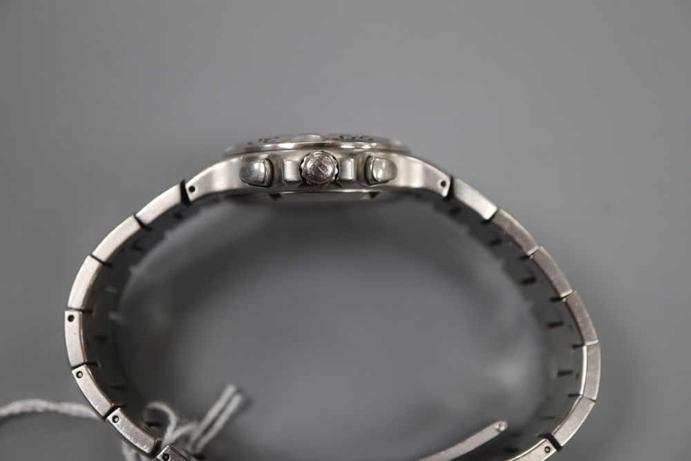 A ladys stainless steel Tag Heuer Professional quartz wrist watch, on stainless steel Tag bracelet.